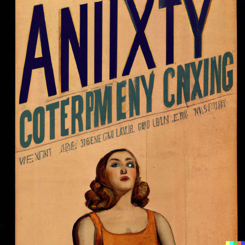 a representation of anxiety, movie poster from the '20s
